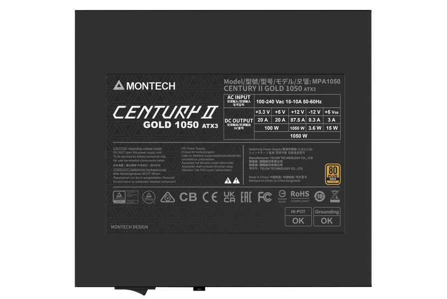 Zdjęcie produktu: Zasilacz komputerowy Montech Century II 1050W