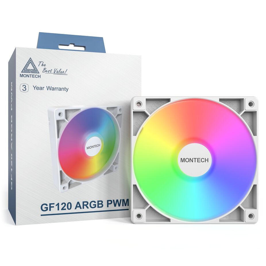 Wentylator do obudowy Montech GF120 ARGB PWM White 120mm
