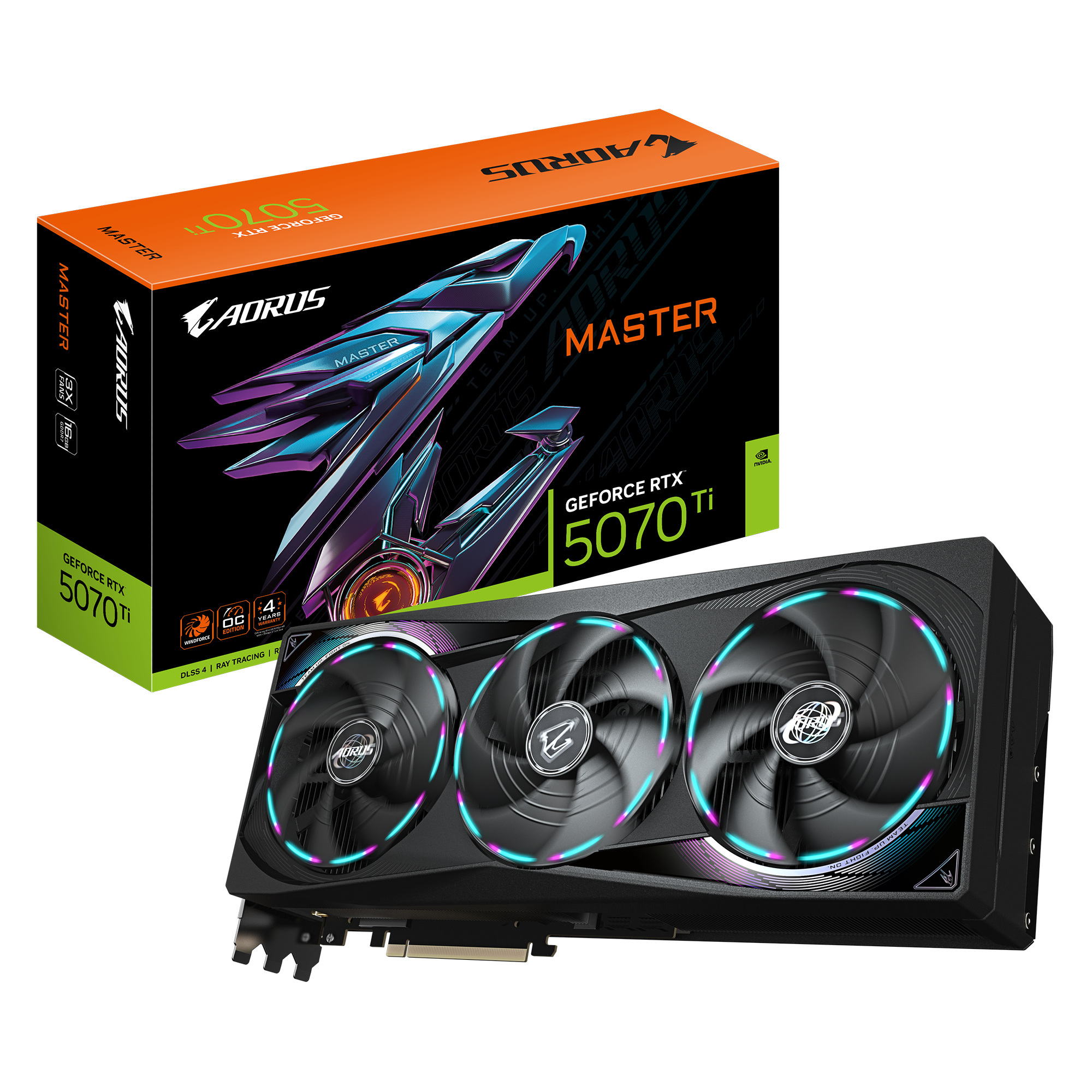 Gigabyte GeForce RTX 5070 Ti AORUS MASTER 16GB GDDR7 DLSS 4 (GV-N507TAORUS M-16GD) Gigabyte GeForce RTX 5070 Ti AORUS MASTER 16GB GDDR7 DLSS 4 (GV-N507TAORUS M-16GD)