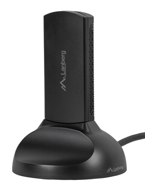 Miniatura produktu: Bezprzewodowa Karta Sieciowa WIFI na USB 3.0 Lanberg NC-3000-WI AX3000 TRI-BAND 2 wewnętrzne anteny