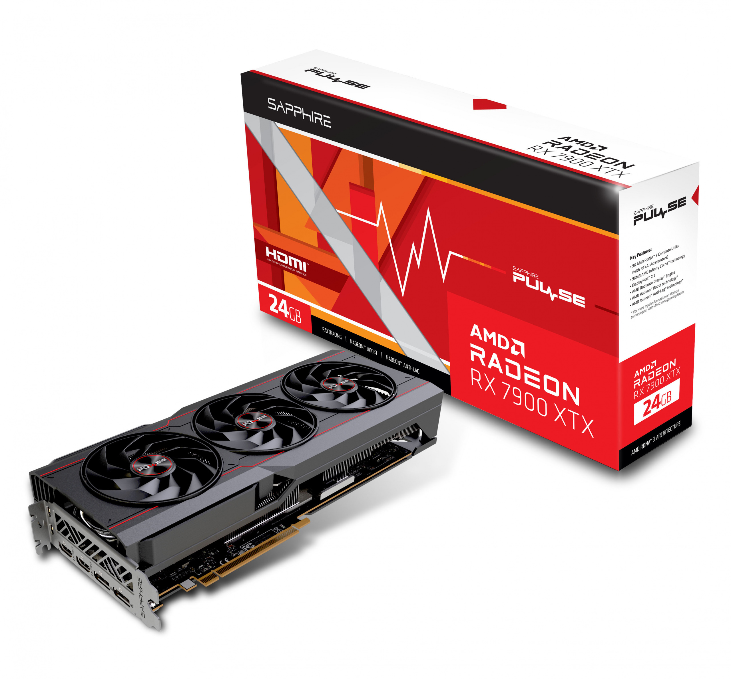 Sapphire Radeon RX 7900 XTX PULSE 24GB PCI-E GDDR6 (11322-02-20G) Sapphire Radeon RX 7900 XTX PULSE 24GB PCI-E GDDR6 (11322-02-20G)