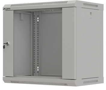 Miniatura produktu: Szafa instalacyjna rack wisząca 19" 9U 540X350 szara drzwi przeszklone Lanberg (Flat pack)