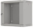 Szafa instalacyjna rack wisząca 19" 9U 540X350 szara drzwi przeszklone Lanberg (Flat pack)