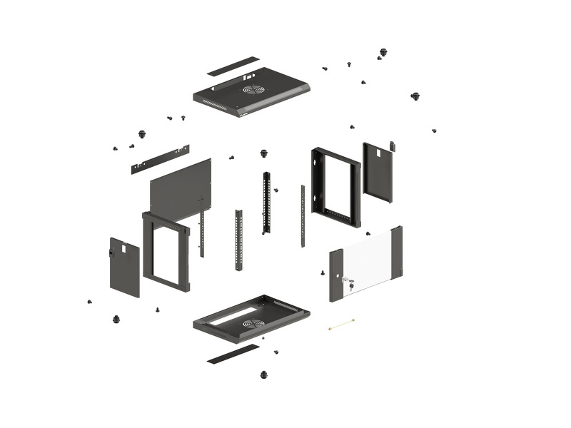 Zdjęcie produktu: Szafa instalacyjna rack wisząca 19