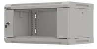 Szafa instalacyjna rack wisząca 19" 4U 540X350 szara drzwi przeszklone Lanberg (Flat pack)