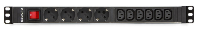 Miniatura zdjęcia: Listwa zasilająca Salicru SPS 4F+6F PDU SCH+C13/C14