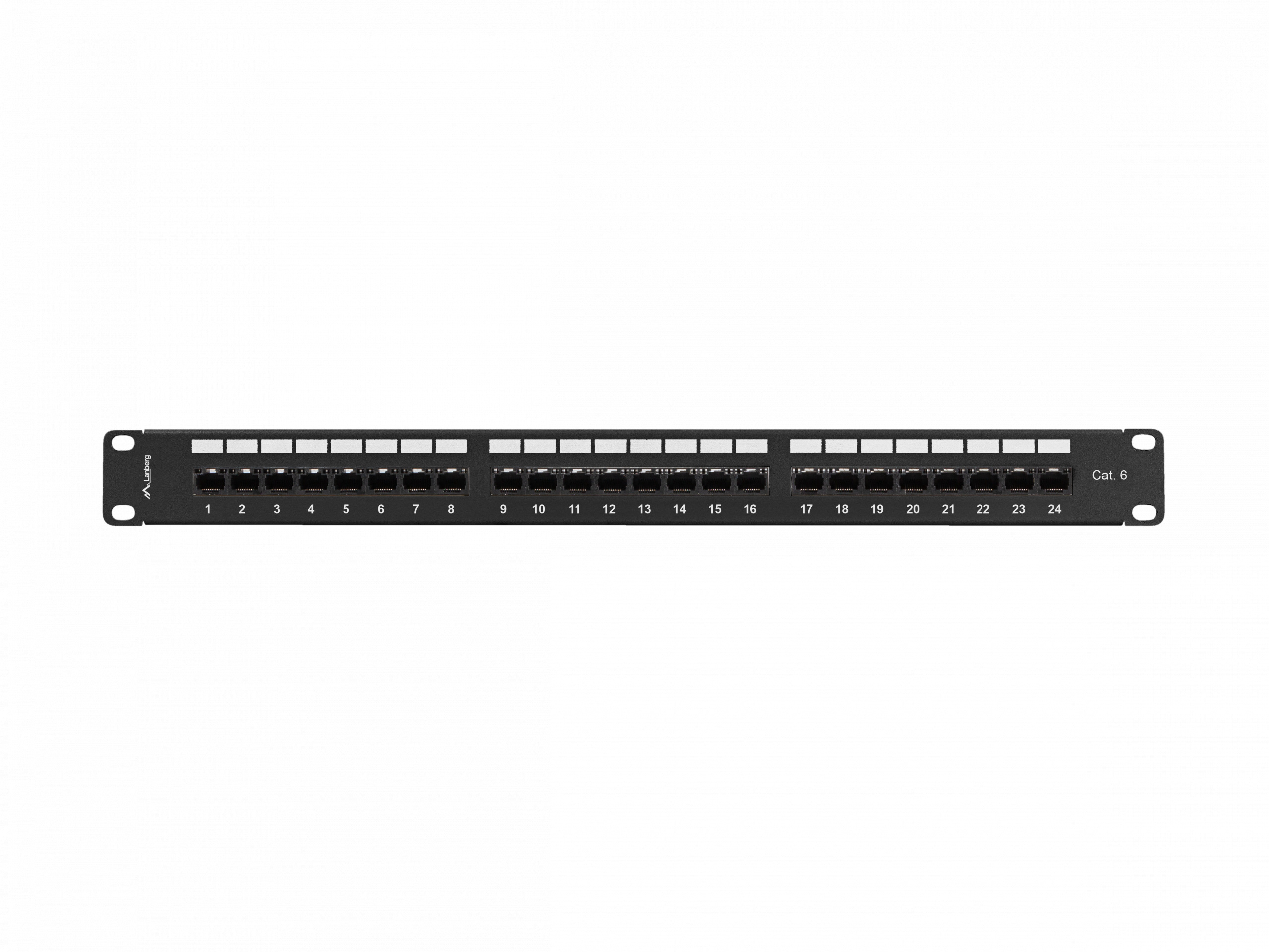 Patch Panel 24 Port 1U 19' Kat.6 UTP z organizerem kablowym Lanberg