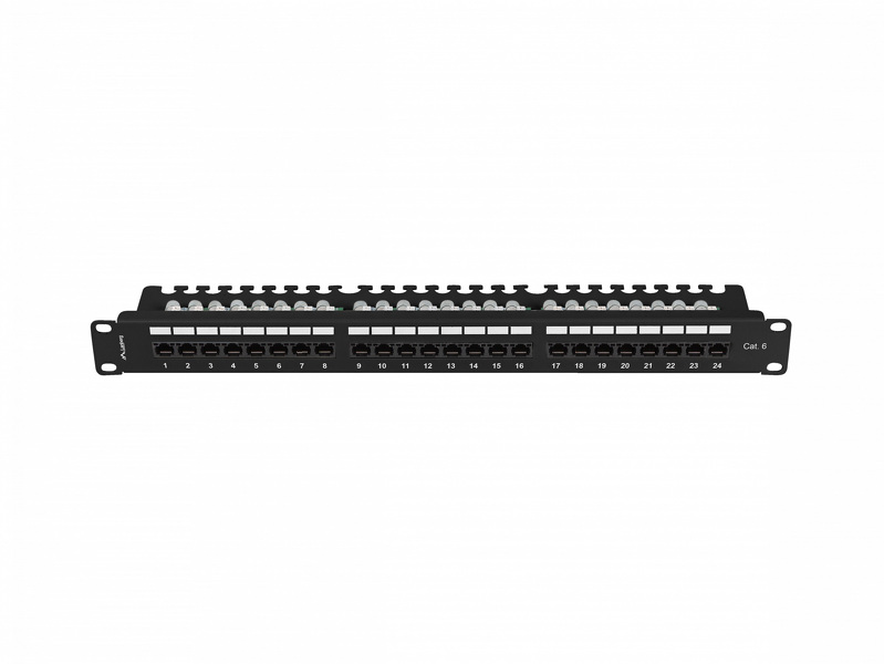Zdjęcie produktu: Patch Panel 24 Port 1U 19' Kat.6 UTP z organizerem kablowym Lanberg
