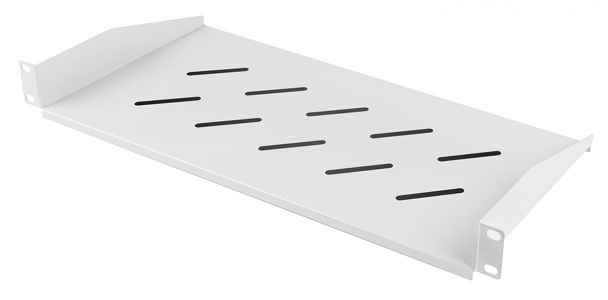 Miniatura produktu: Półka do szaf 19" 350/450/600/800/1000MM (1U/483X220MM udźwig do 25kg) szara Lanberg