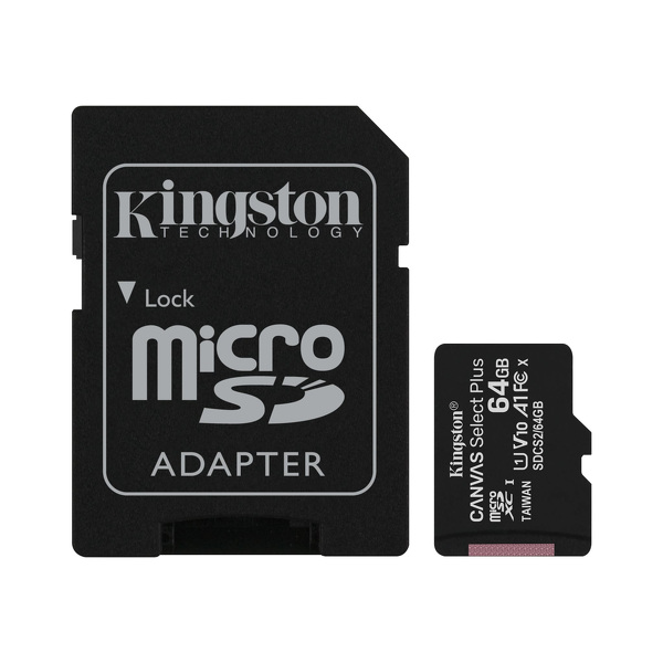 Zdjęcie produktu: Karta Kingston Canvas Select Plus microSDXC 64GB Class 10 Zdjęcie produktu: Karta Kingston Canvas Select Plus microSDXC 64GB Class 10