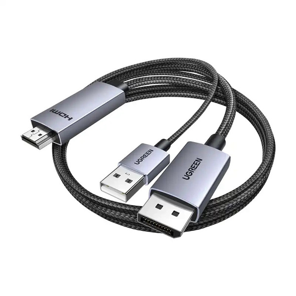 Zdjęcie produktu: Kabel DisplayPort HDMI Ugreen HD169 4K 60Hz 2m (czarny)