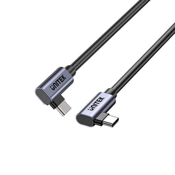 Zdjęcie produktu: Kabel przewód USB Typ-C 50cm Unitek kątowy 90°/90° PD100W (C14147ABK01-0.5M)