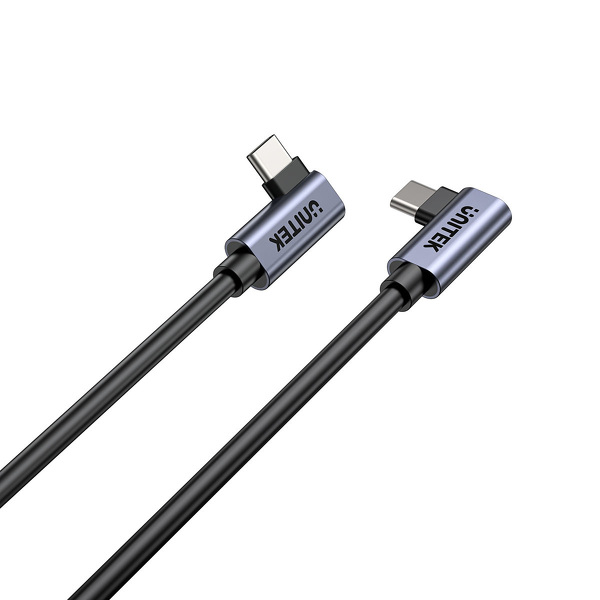 Zdjęcie produktu: Kabel przewód USB Typ-C 50cm Unitek kątowy 90°/90° PD100W (C14147ABK01-0.5M)