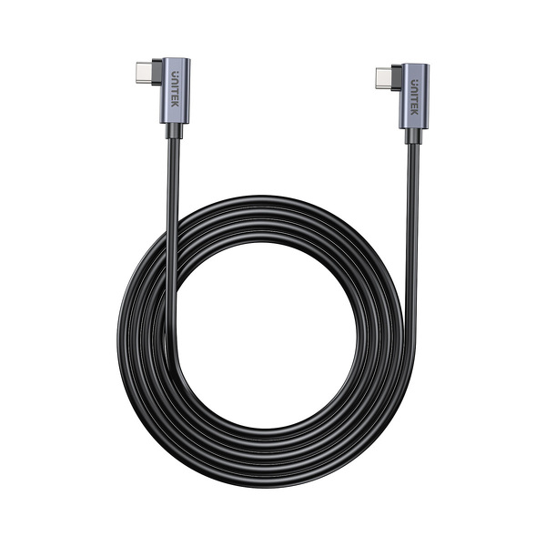 Zdjęcie produktu: Kabel przewód USB Typ-C 50cm Unitek kątowy 90°/90° PD100W (C14147ABK01-0.5M)