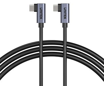 Miniatura produktu: Kabel przewód USB Typ-C 50cm Unitek kątowy 90°/90° PD100W (C14147ABK01-0.5M)