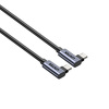 Miniatura zdjęcia: Kabel przewód USB Typ-C 50cm Unitek kątowy 90°/90° PD100W (C14147ABK01-0.5M)