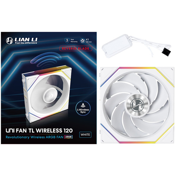Zdjęcie produktu: Lian Li UNI FAN TL Wireless Reverse ARGB PWM 120mm Biały