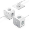 Miniatura zdjęcia: Kostka listwa zasilająca Baseus PowerCombo 7 w 1, 3 AC + 3 x USB-A + 1 x USB-C 20W 1,5 m - biała