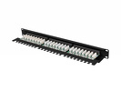 Miniatura zdjęcia: Patch Panel 24 Port 1U 19' Kat.5e UTP z organizerem kablowym Lanberg czarny