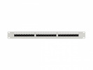 Miniatura zdjęcia: Patch Panel 24 Port 1U 19' Kat.6 UTP z organizerem kablowym Lanberg szary