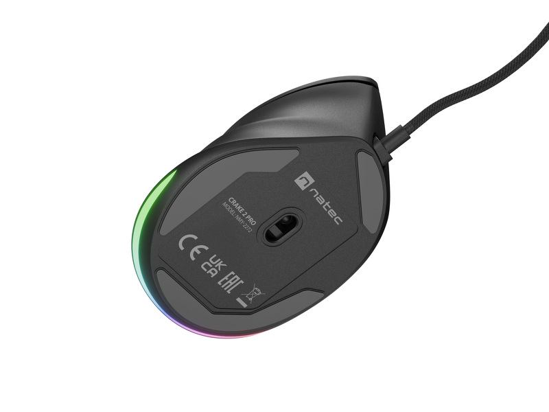 Zdjęcie produktu: Mysz przewodowa wertykalna Natec Crake 2 PRO 12800DPI programowalna czarna (NMY-2272) Zdjęcie produktu: Mysz przewodowa wertykalna Natec Crake 2 PRO 12800DPI programowalna czarna (NMY-2272)