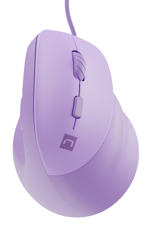 Miniatura produktu: Mysz przewodowa wertykalna Natec Crake 2 PRO 12800DPI programowalna pure lavender (NMY-2274)