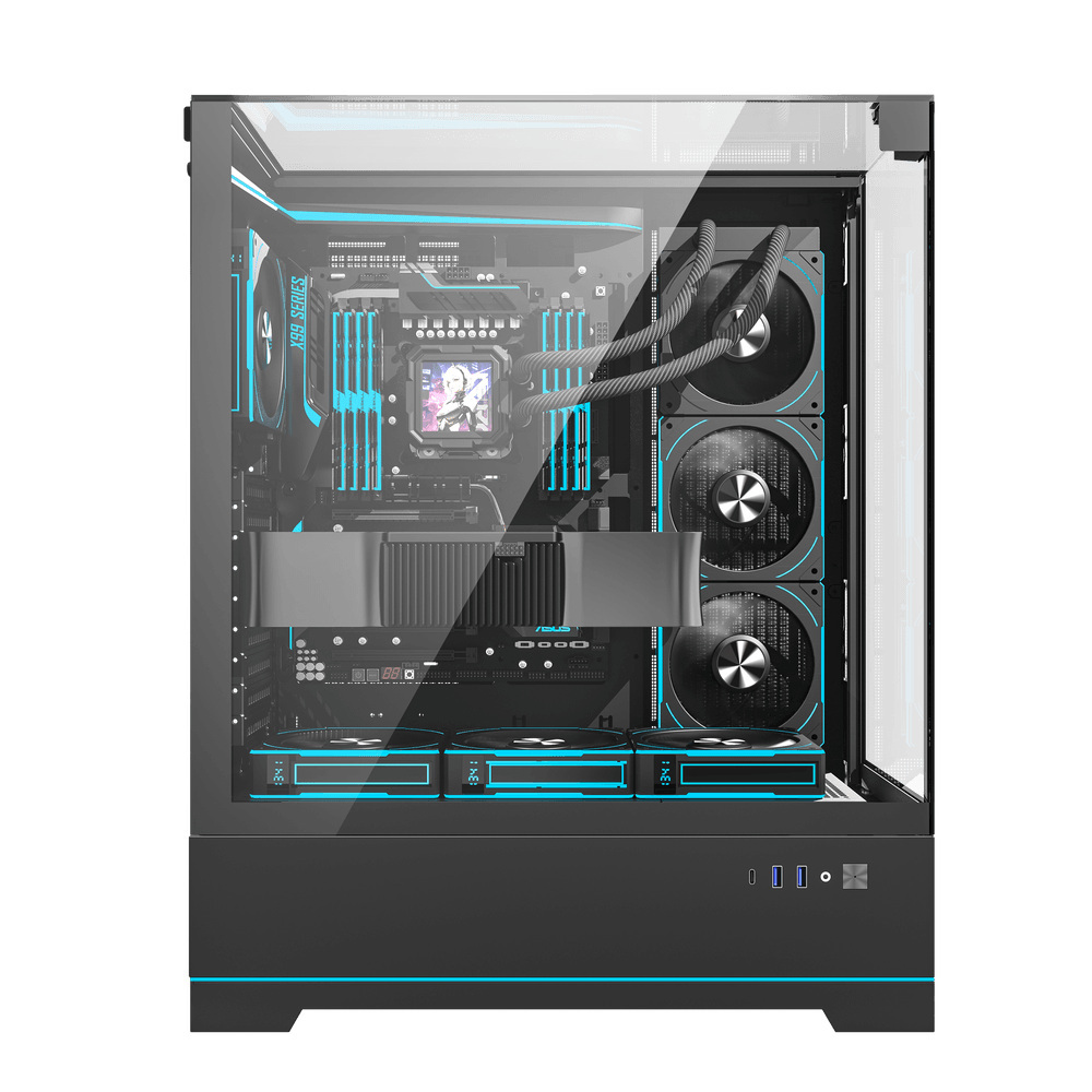 Obudowa komputerowa Darkflash DY450L bez wentylatorów (czarna)