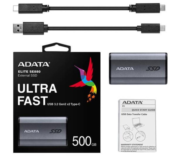 Zdjęcie produktu: Dysk przenośny ADATA SSD SE880 500GB USB3.2-A/C Zdjęcie produktu: Dysk przenośny ADATA SSD SE880 500GB USB3.2-A/C