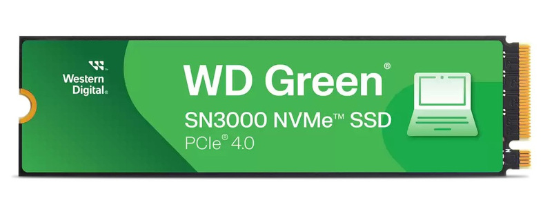 Miniatura produktu: Dysk Sandisk WD Green SN3000 SSD 1TB M.2 PCIe NVMe Gen4 WDS100T4G0E