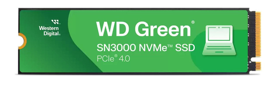 Miniatura produktu: Dysk Sandisk WD Green SN3000 SSD 2TB M.2 PCIe NVMe Gen4 WDS200T4G0E