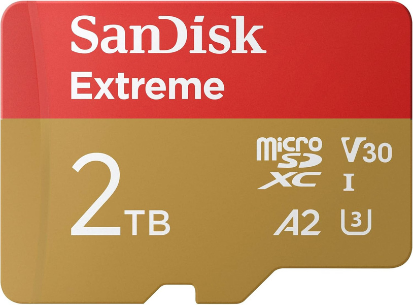 Zdjęcie produktu: Karta SanDisk Extreme microSDXC 2TB 240/140 MB/s A2 C10 V30 UHS-I U3 (SDSQXAV-2T00-GN6MA)