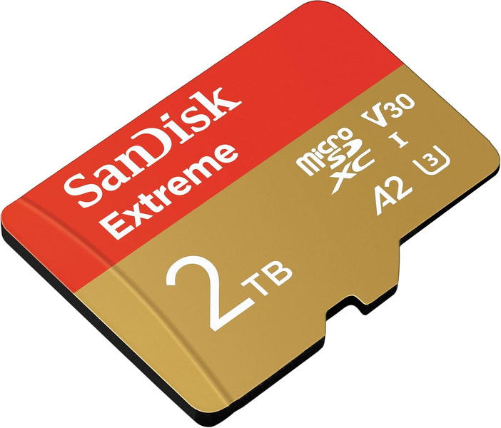 Zdjęcie produktu: Karta SanDisk Extreme microSDXC 2TB 240/140 MB/s A2 C10 V30 UHS-I U3 (SDSQXAV-2T00-GN6MA)