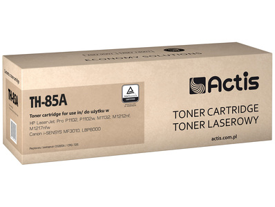 Miniatura produktu: ACTIS TH-85A Toner (zamiennik HP 85A CE285A, Canon CRG-725; Standard; 1600 stron; czarny)