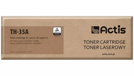 Miniatura produktu: Actis TH-35A Toner (zamiennik HP 35A CB435A, Canon CRG-712; Standard; 1500 stron; czarny) Miniatura produktu: Actis TH-35A Toner (zamiennik HP 35A CB435A, Canon CRG-712; Standard; 1500 stron; czarny)