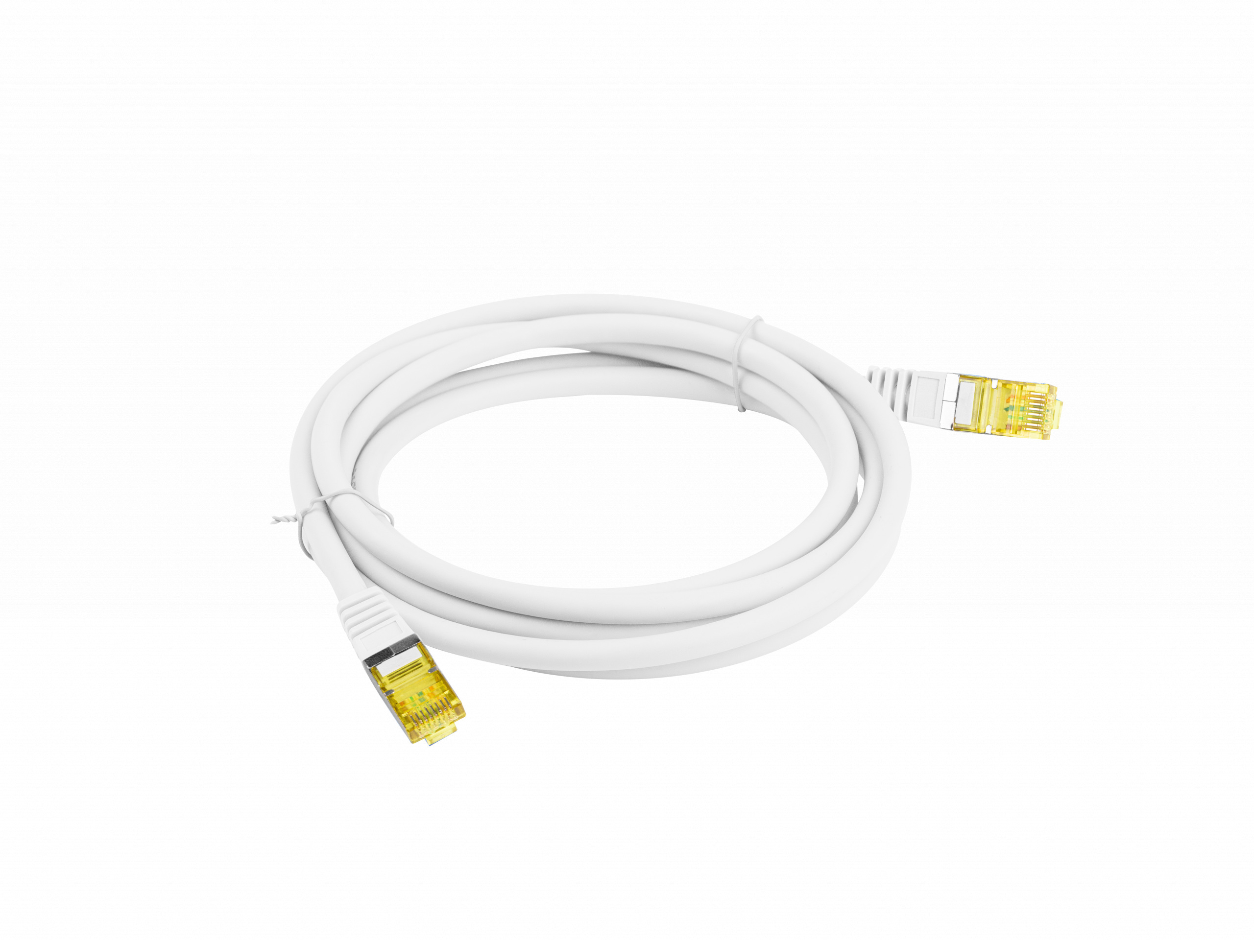 Kabel Lanberg RJ45 Patch cord Kat.6A S/FTP Lszh Cu 0.25m Biały Fluke Passed