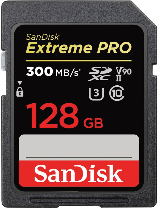 Zdjęcie produktu: Karta SanDisk Extreme PRO SDXC 128GB 300MB/s 8K, V90, UHS-II (SDSDXDM-128G-GN4IN)