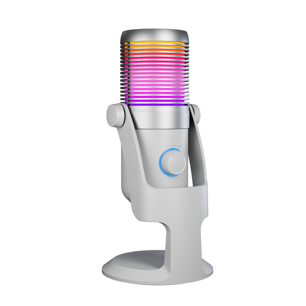 Zdjęcie produktu: Mikrofon gamingowy Rampage Diyez dotykowy RGB USB-C biały