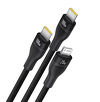 Miniatura zdjęcia: Kabel USB 3w1 - 2xUSB-C, Lightning 150cm Baseus Flash 100W