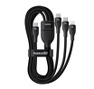 Miniatura zdjęcia: Kabel USB 3w1 - 2xUSB-C, Lightning 150cm Baseus Flash 100W