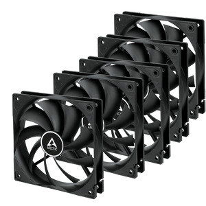 Miniatura produktu: Zestaw wentylatorów Arctic F12 PWM Black 120mm 5 szt. (ACFAN00145A)