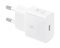 Ładowarka sieciowa Samsung  25W GaN USB-C SFC z kablem USB-C - biała (EP-T2510XWEGEU)