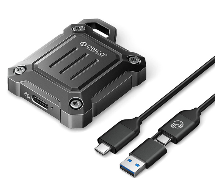 Zdjęcie produktu: Obudowa zewnętrzna na dysk SSD M.2 2230 NVME Orico XAM2 USB-C 3.2 taktyczna - czarna