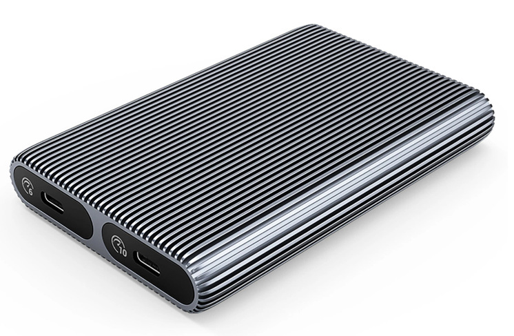 Obudowa zewnętrzna na dwa dyski SSD M.2 (SATA+NVMe) ORICO USB-C 3.2 6Gb/s / 10Gb/s - szara