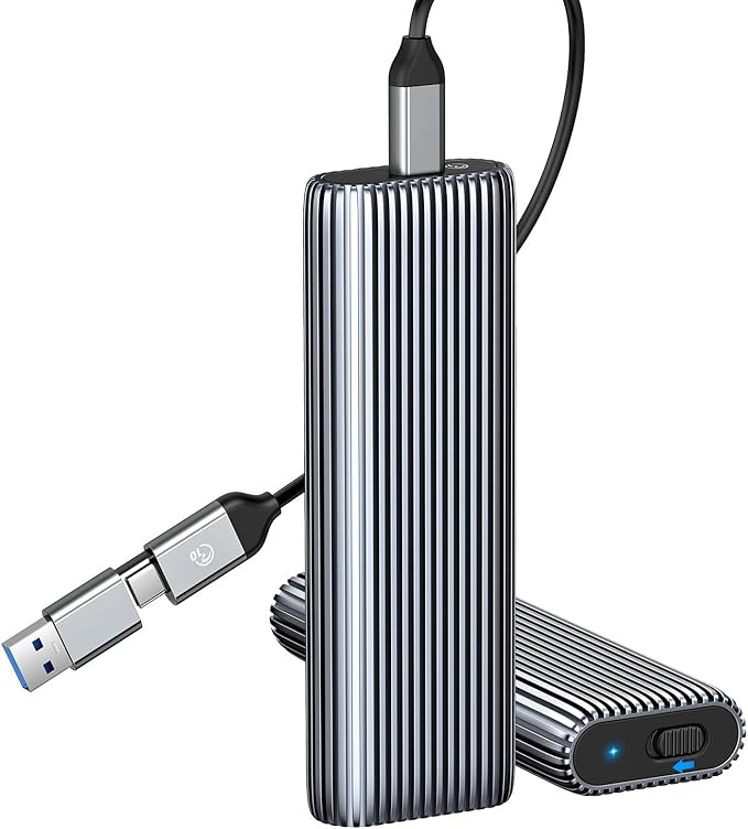 Obudowa zewnętrzna na dysk SSD M.2 (NVMe) ORICO USB 3.2 Gen2 Typ-C - szara