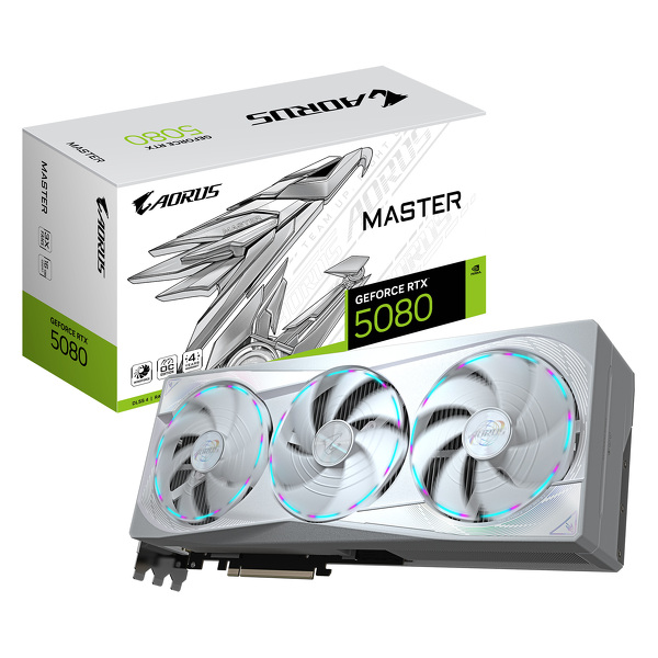 Zdjęcie produktu: Gigabyte GeForce RTX 5080 Aorus Master ICE 16GB GDDR7 DLSS 4 (GV-N5080AORUSM ICE-16GD) Zdjęcie produktu: Gigabyte GeForce RTX 5080 Aorus Master ICE 16GB GDDR7 DLSS 4 (GV-N5080AORUSM ICE-16GD)