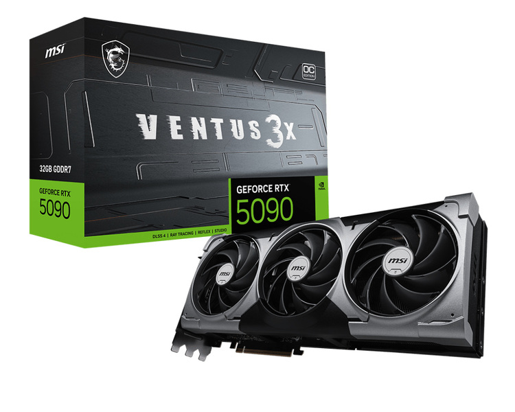 Zdjęcie produktu: MSI GeForce RTX 5090 VENTUS 3X OC 32GB GDDR7 DLSS 4