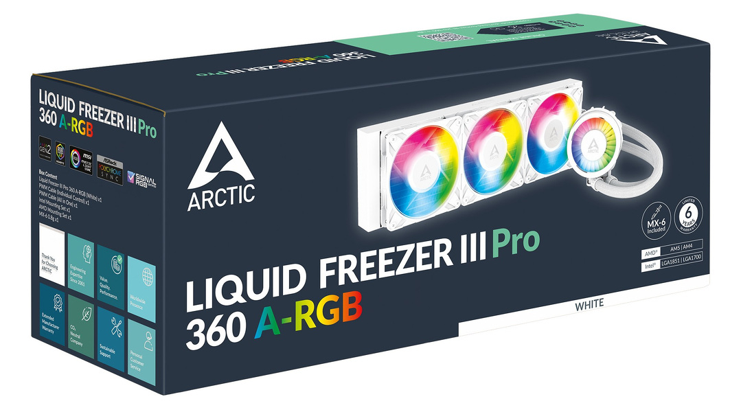 Zdjęcie produktu: Arctic Liquid Freezer III Pro 360 ARGB White (ACFRE00188A)