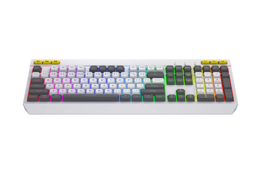 Zdjęcie produktu: Klawiatura HATOR Icefall HTK405US biała, klawisze biało-czarne