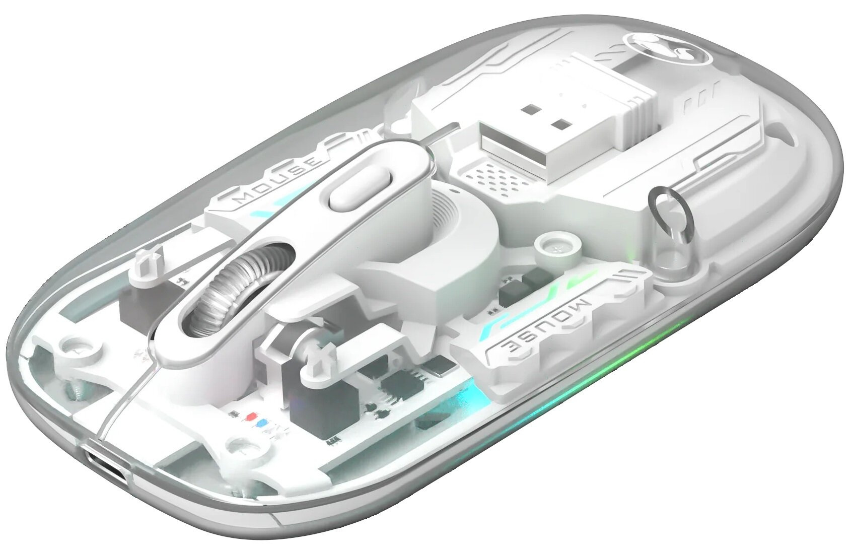 Mysz MARVO PRISM 20W M808W transparentna Mysz MARVO PRISM 20W M808W transparentna