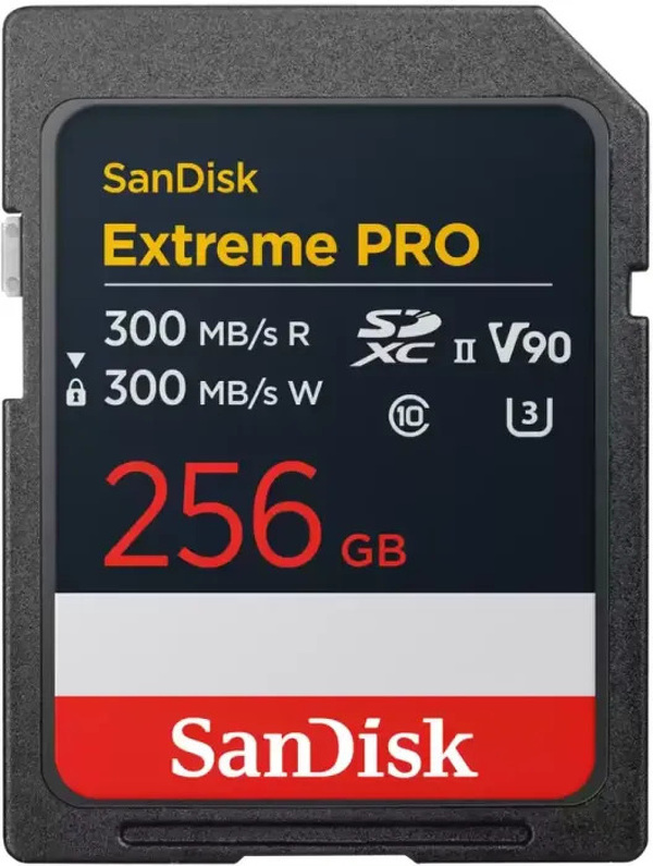 Zdjęcie produktu: Karta SanDisk Extreme PRO SDXC 256GB 300MB/s 8K, V90, UHS-II (SDSDXDM-256G-GN4IN)